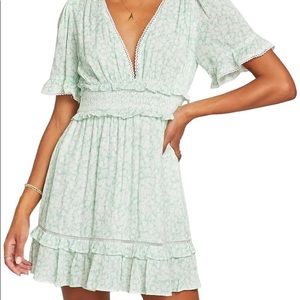 LOST + WANDER green mini dress BRAND NEW WITH TAGS